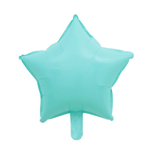 Picture of PASTEL TURQUOISE STAR FOIL BALLOON 18 INCH